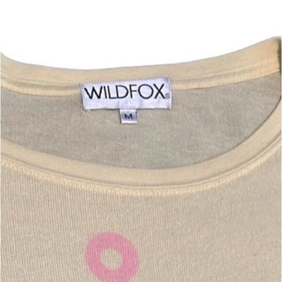 WildFox- Women’s Baby Yellow and Pink My Yacht Or Yours Pullover Sweatshirt, M - Picture 3 of 9